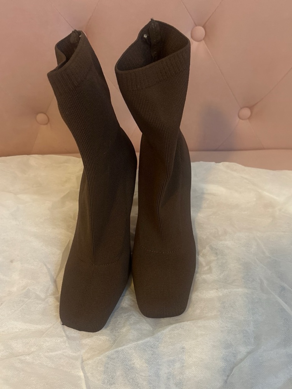Women's Stretch Sock Booties - Brown